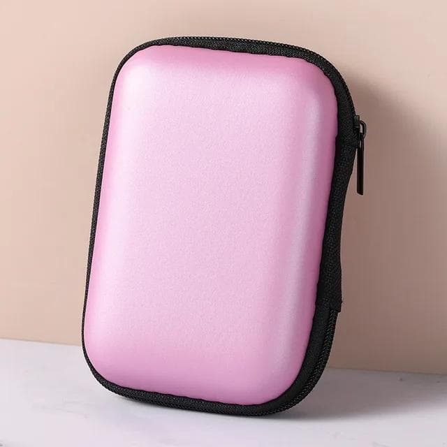 Travel Zipper Carry Hard Case UNO Playing Board Game Cards Storage Package For Kids Fan Entertainment Card Holder Mini Bag Pink