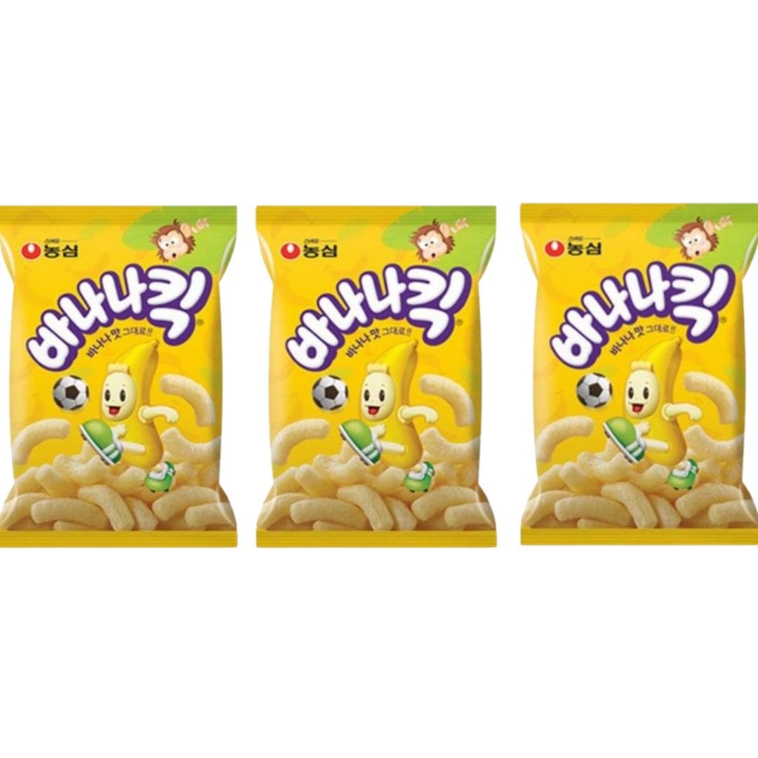 Jenny pick / korean food / Nongshim Banana Kick 75g / Melon Kick 60g banana Kick x3