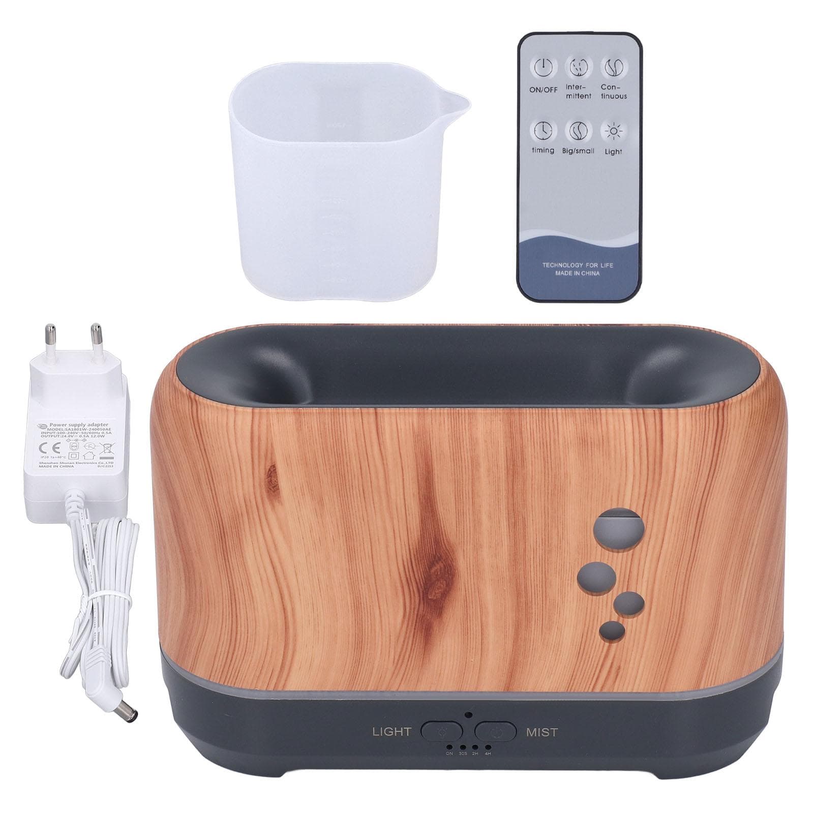 200ML Aromatherapy Diffuser Hollow Flame with Ambience Light Remote Control Mist Humidifier for