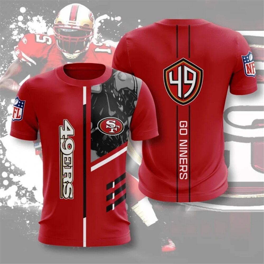 NFL Men's Football Shirt Sports Easy To Dry Short Sleeve 3D Digital Printed Team Needle Eye T-shirt XL