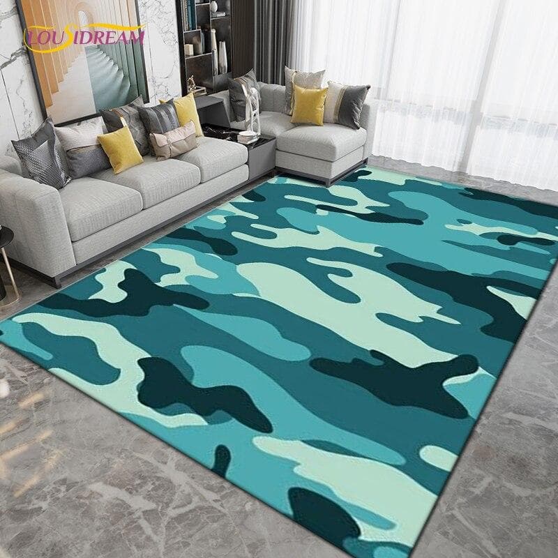 Military Camouflage Carpets for Living Room Bedroom Decorative,Outdoor Camping Rugs,Doormat Kitchen Bathroom Non-slip Floor Mats 60x90cm