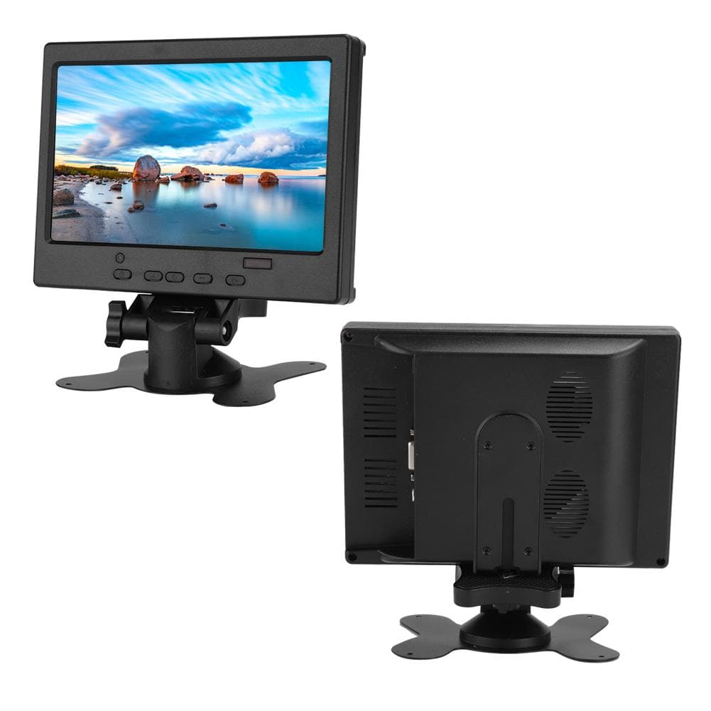 7in Multi Function 800:1 1024x600 Display with Stand Support HDMi VGa AV Input US Plug