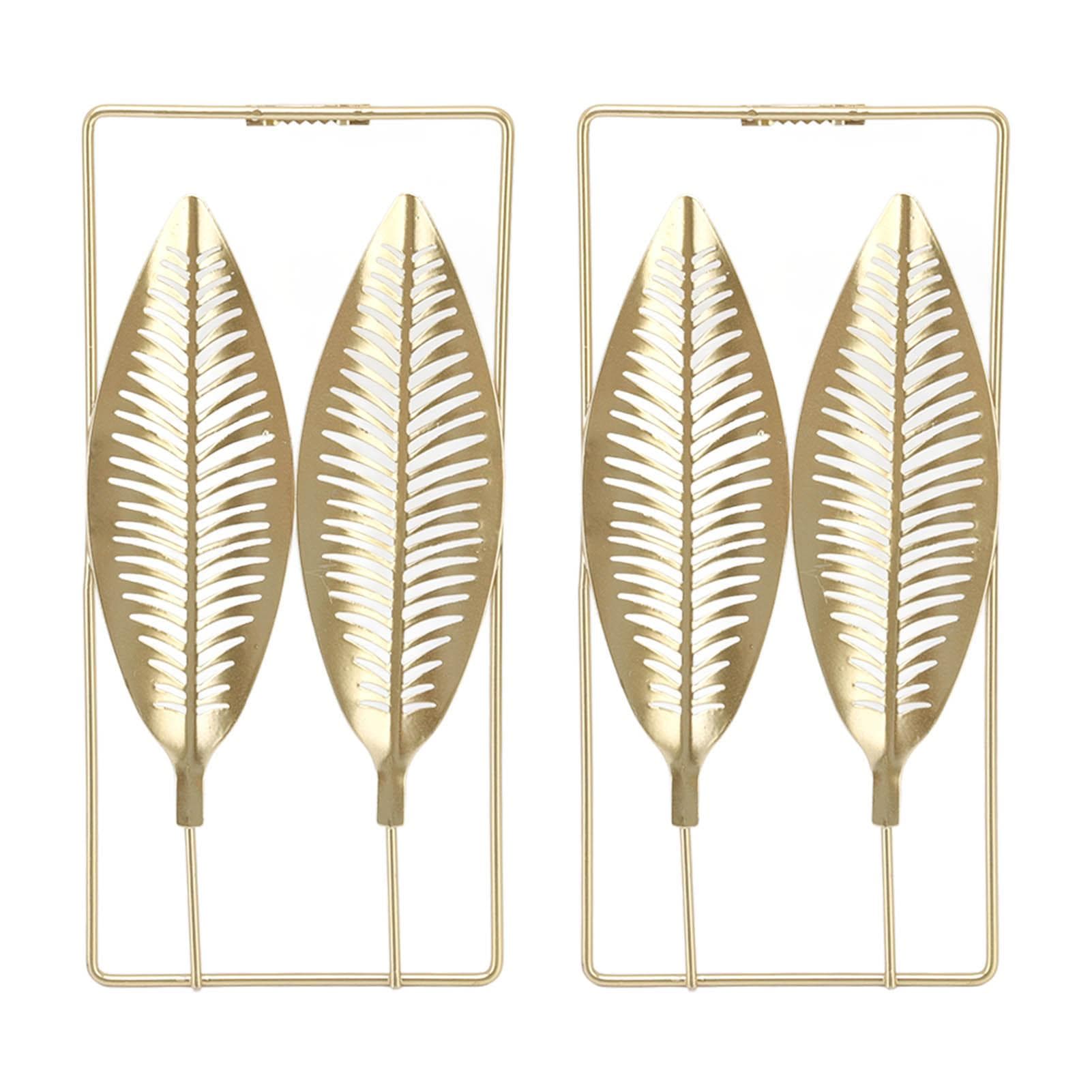 2Pcs Gold Wall Sculptures Metal Wall Decor with Frame for Living Room Bedroom Office Study