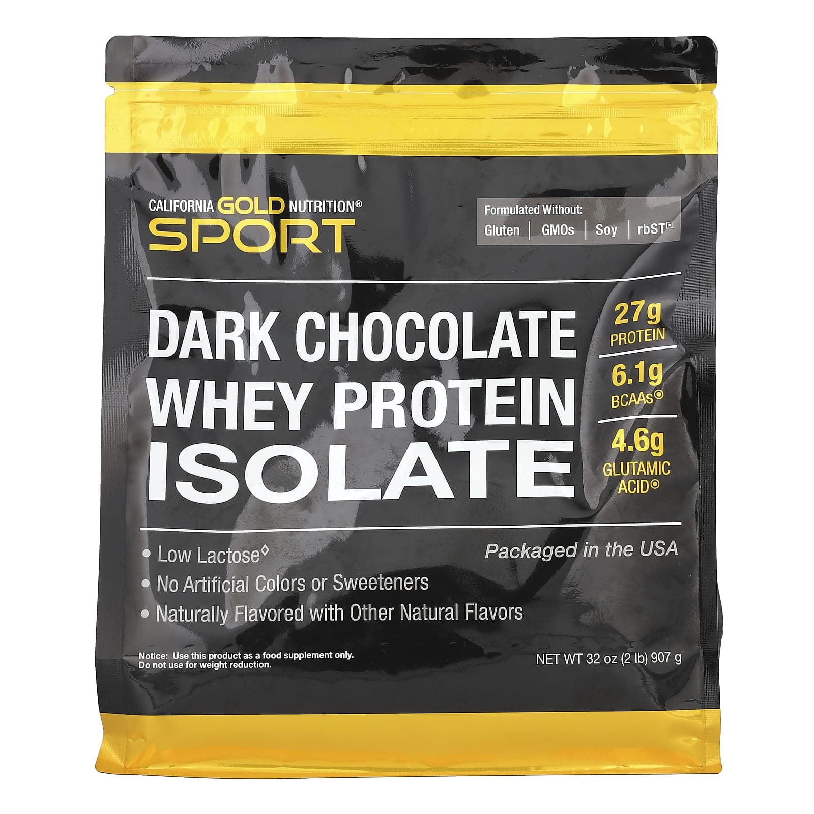 California Gold Nutrition, Sports, Dark Chocolate Whey Protein Isolate, 2 lb (907 g)