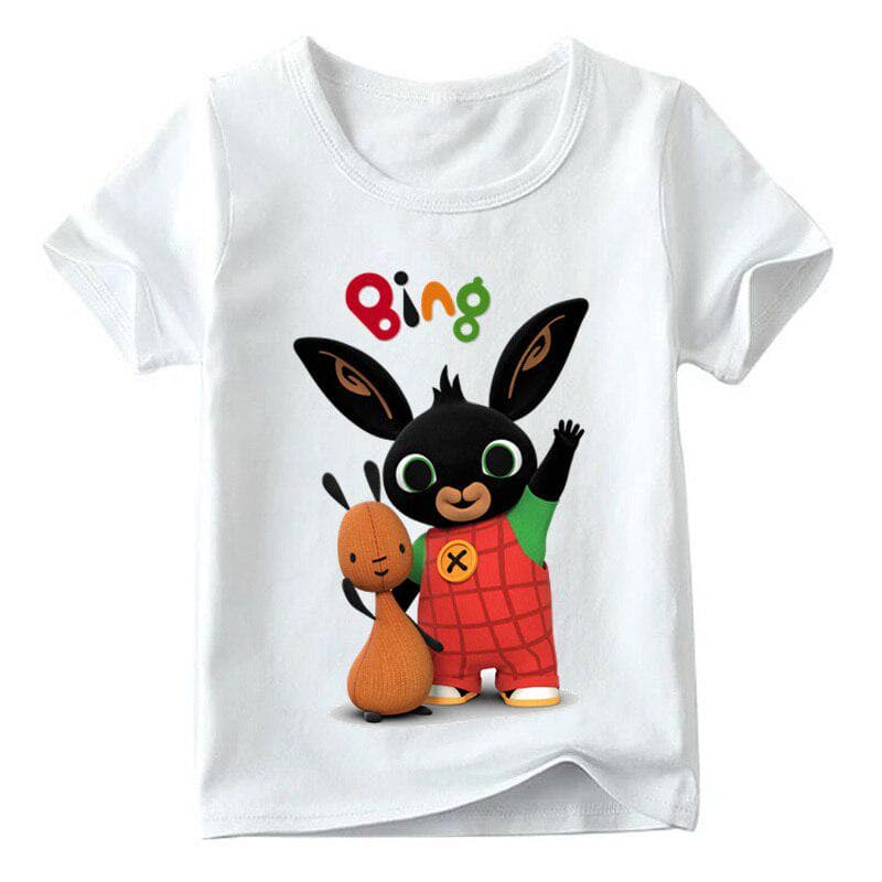 Cartoon Rabbit Funny Summer Baby T-Shirt 130 white