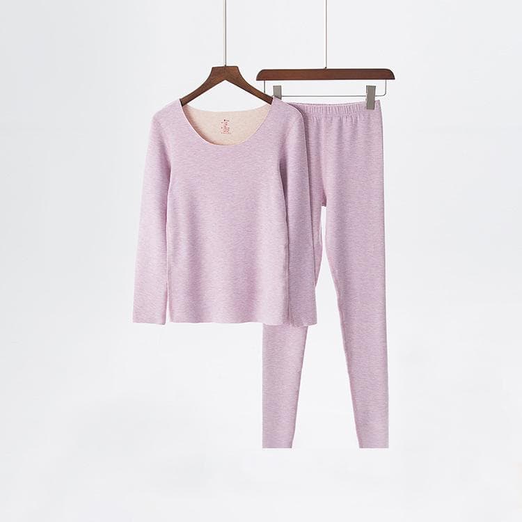 New Autumn and Winter Ladies' Thickened Autumn Clothes and Trousers Suit Darlon Thermal Underwear Long Sleeve Two-piece Set 3XL