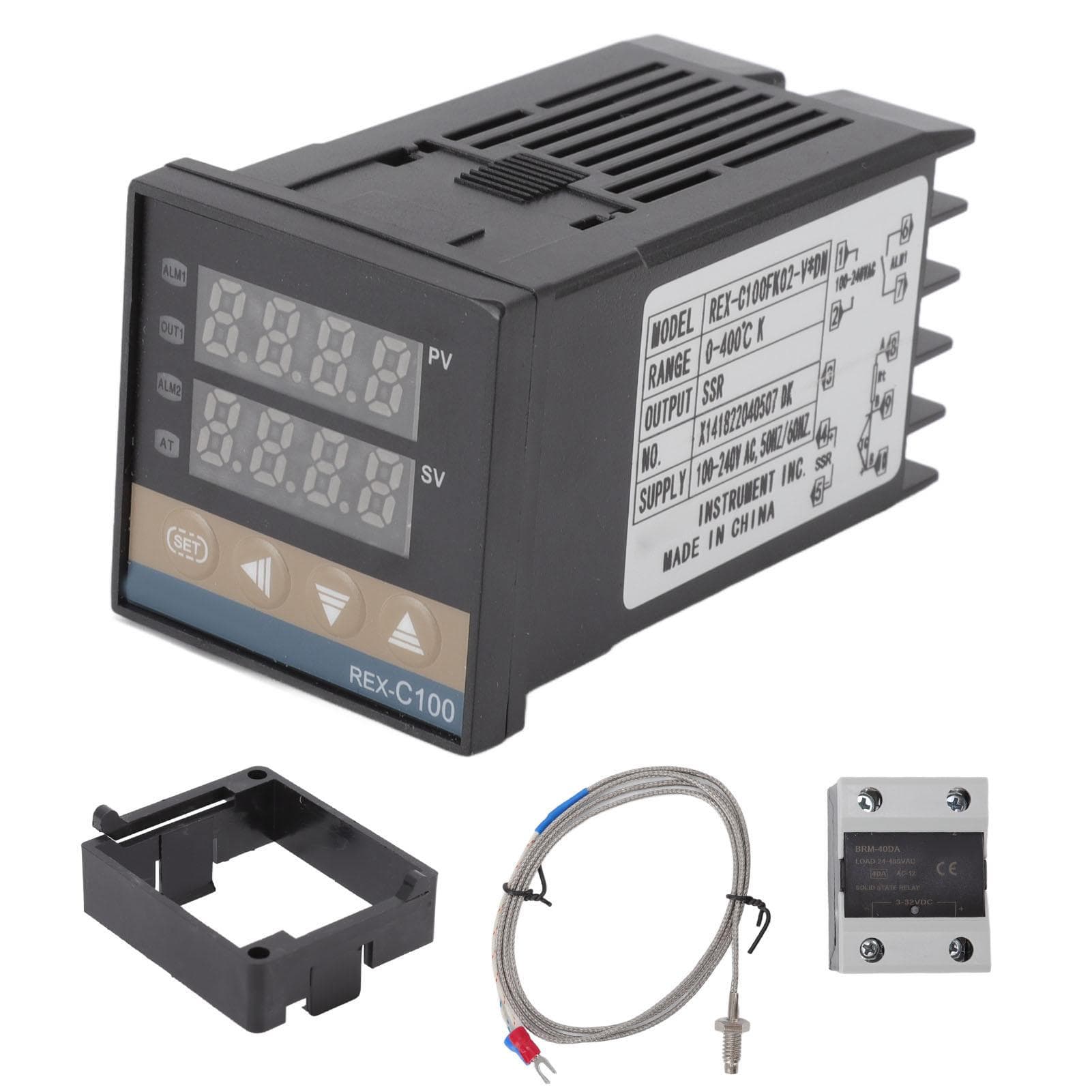 Thermostat Temperature Controller Plastic 0 to 400 Degree Centigrade with K Thermocouple Relay