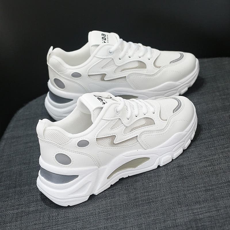 Daddy Women's Shoes Tide Autumn New All-match Small White Mesh Breathable Casual Sports Shoes 40