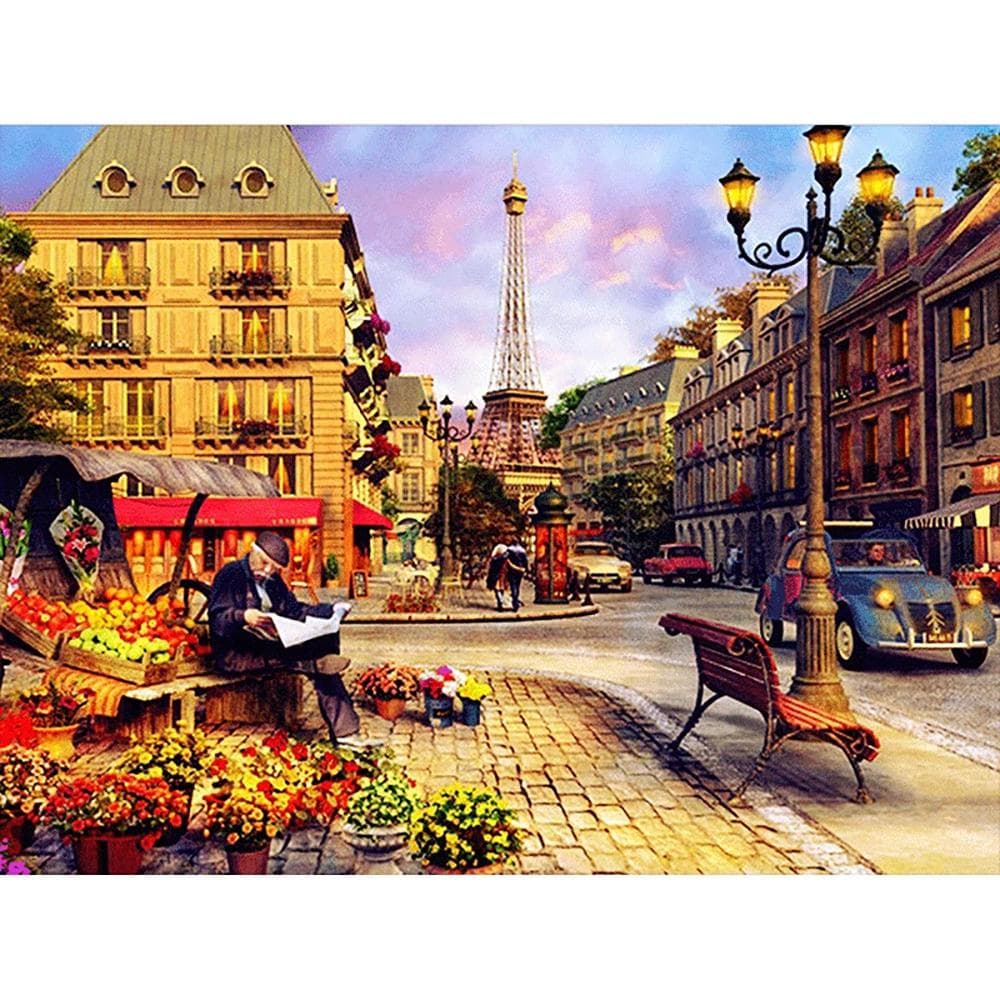 Diamond Painting Embroidery Street Corner Scenery Rhinestones Picture Cross Stitch Home Decor 20X30CM