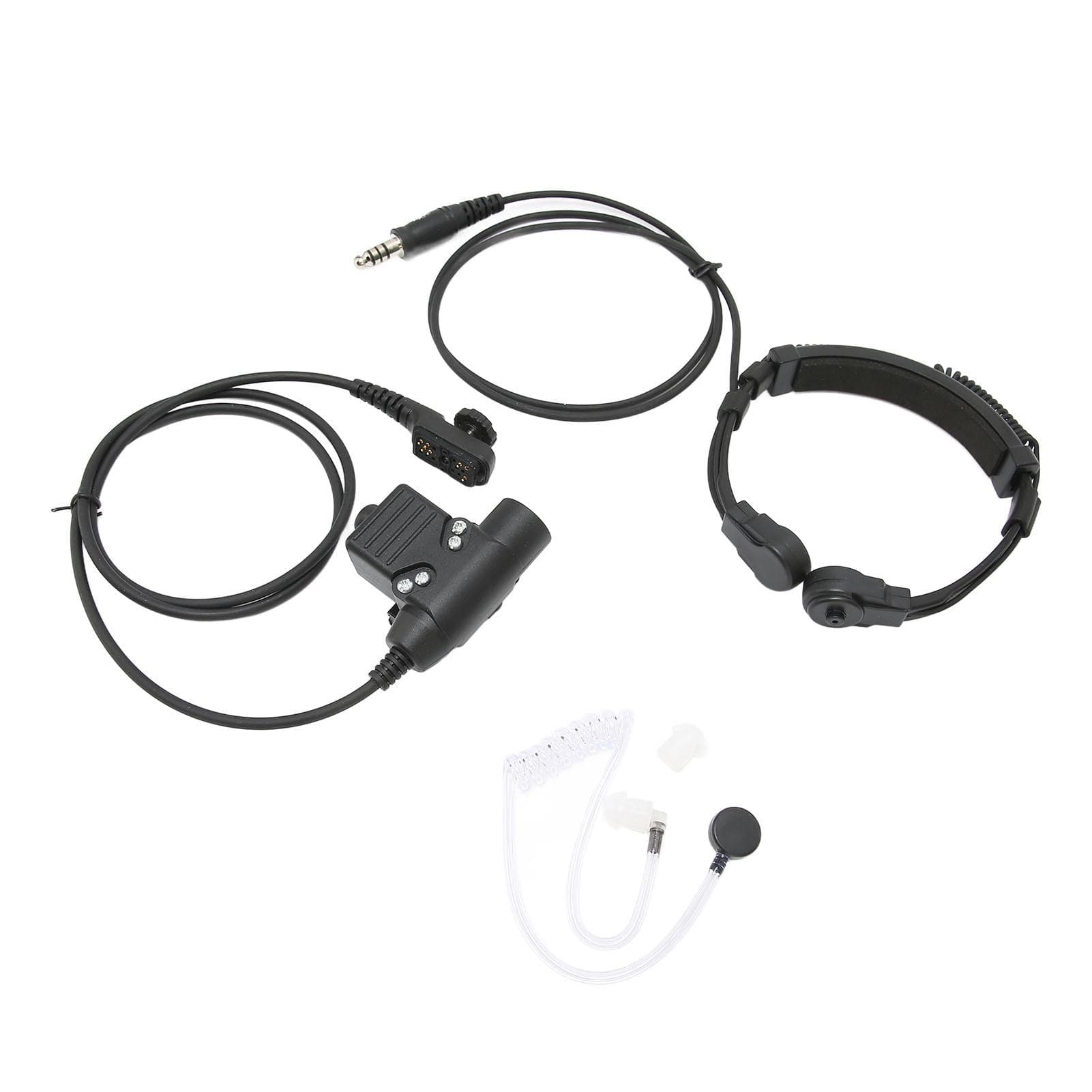 U94 PTT Headset System 7.1mm Plug Telescopic 2 Way Radio Earpiece with Adapter for PD‑780 PD‑785