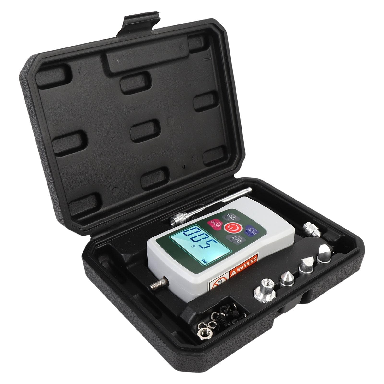 50N Digital Force Meter Handheld Push Pull Force Tester 3 Modes 4 Units Backlit Screen Automatic