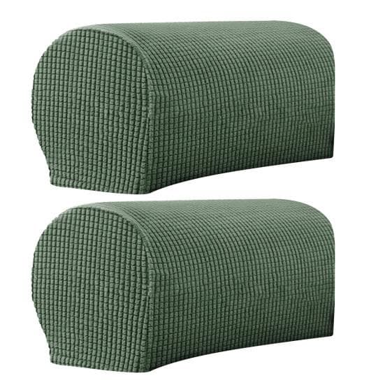2Pcs Useful Washable Flexible Sofa Arm Protector Removable Helpful Chair Slipcover for Living Room army green