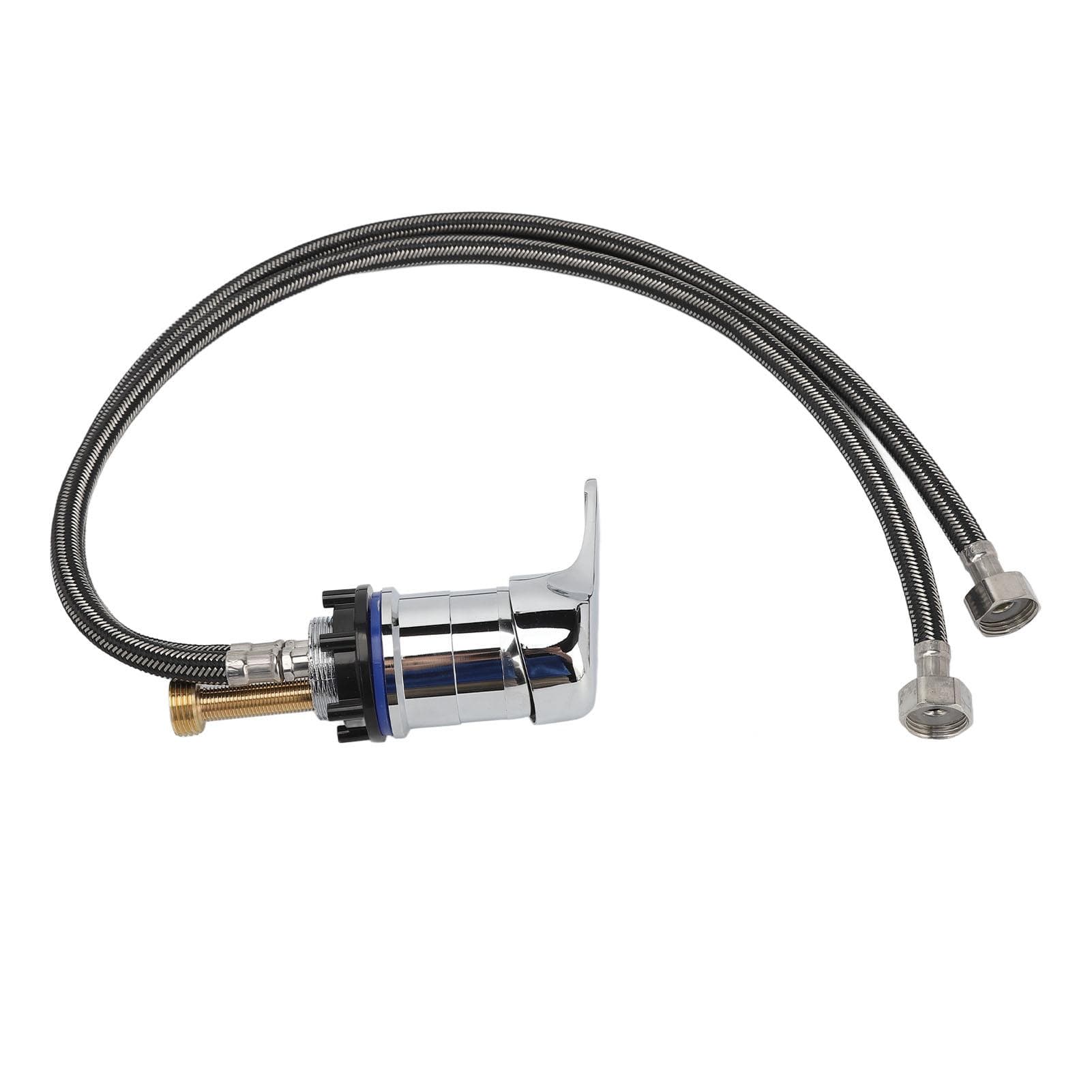 Salon Shampoo Faucet Zinc Alloy Replacement Hot Cold Mixer Faucet with 70cm Tube for Hair Wash