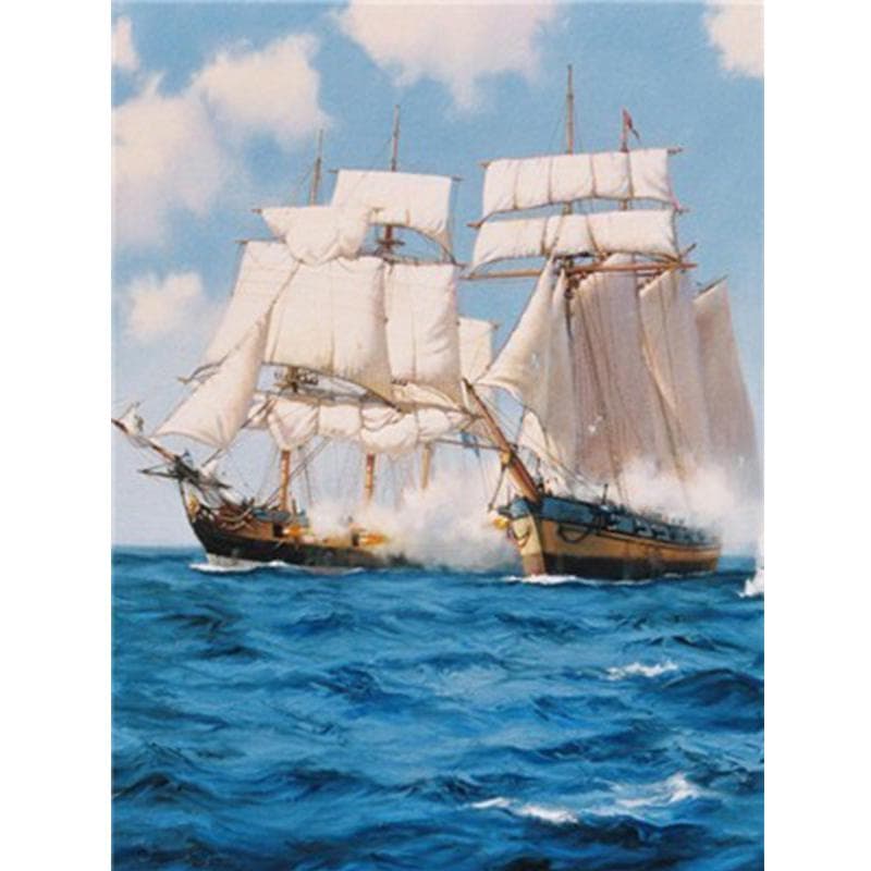 5D DIY Diamond Painting Sailboat Sunset Diamond Embroidery Cross Stitch Needlework Decoration 20X30CM