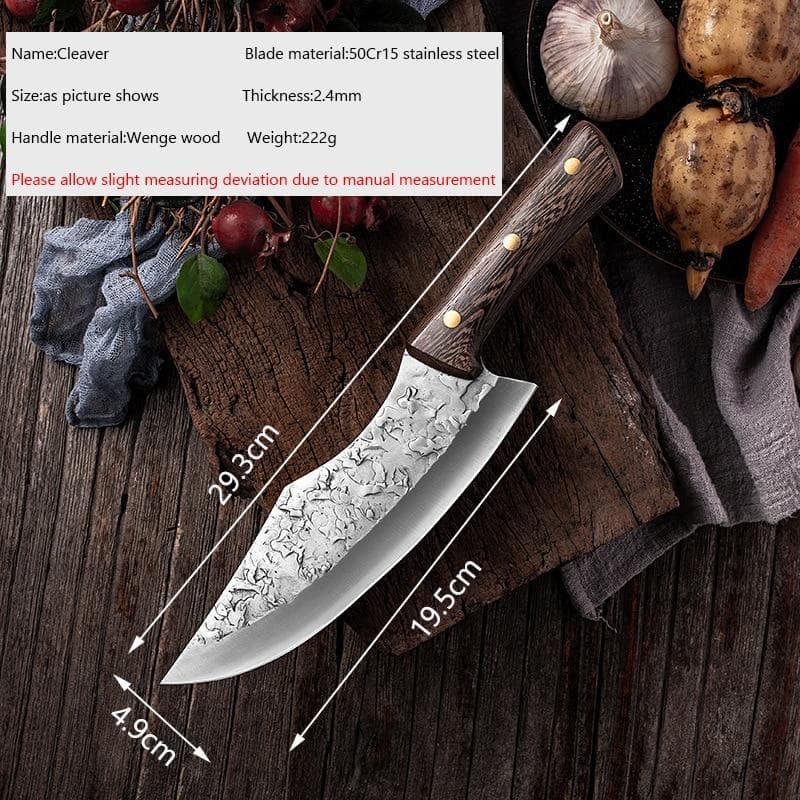 Japanese Knife Handmade Steel Kitchen Boning Knives Chef Knives Slicing Knife Santoku Meat Cleaver size1