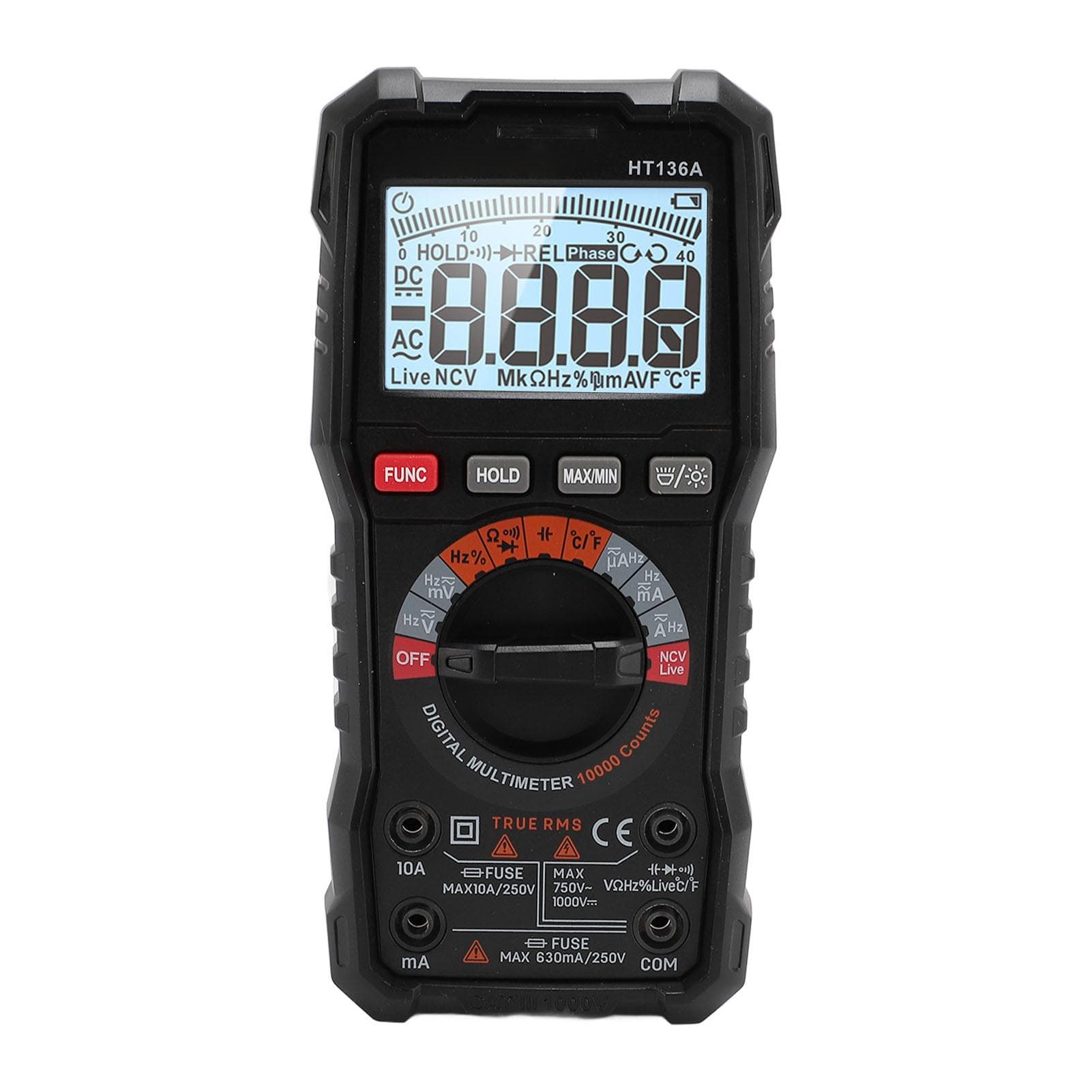 Digital Multimeter 6000 Counts Voltage Current Resistance Capacitance Frequency Tester