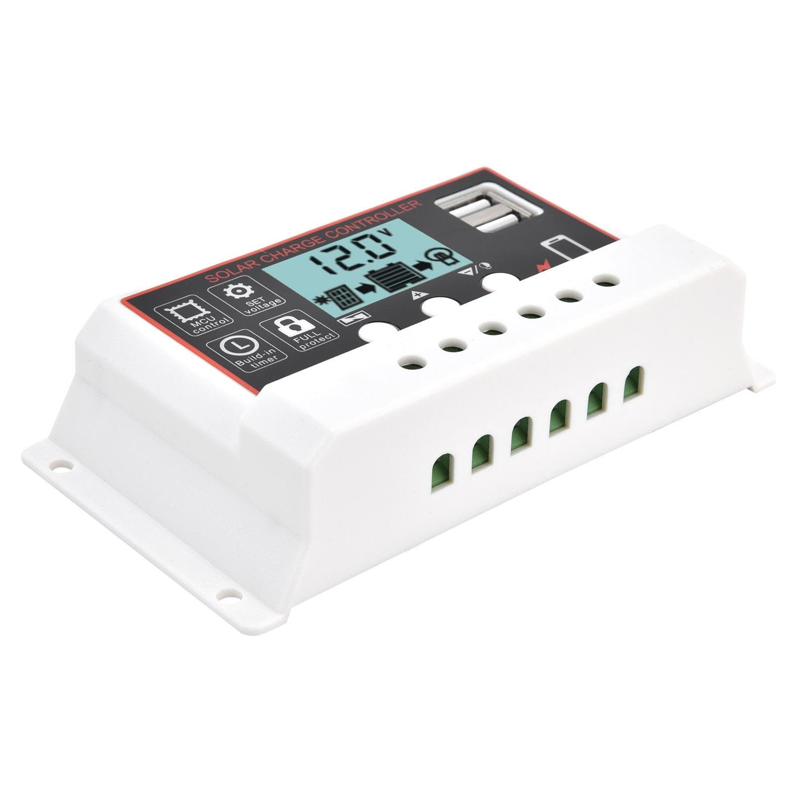 Solar Panel Controller Smart Dual USB Battery PWM Charge Discharge Control Device 12V24V20A