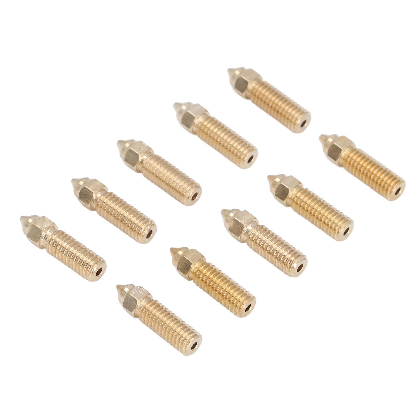 10Pcs 3D Printer Nozzle Kit High Flow Smoother Operation Bass Extruder Nozzle Replacement for