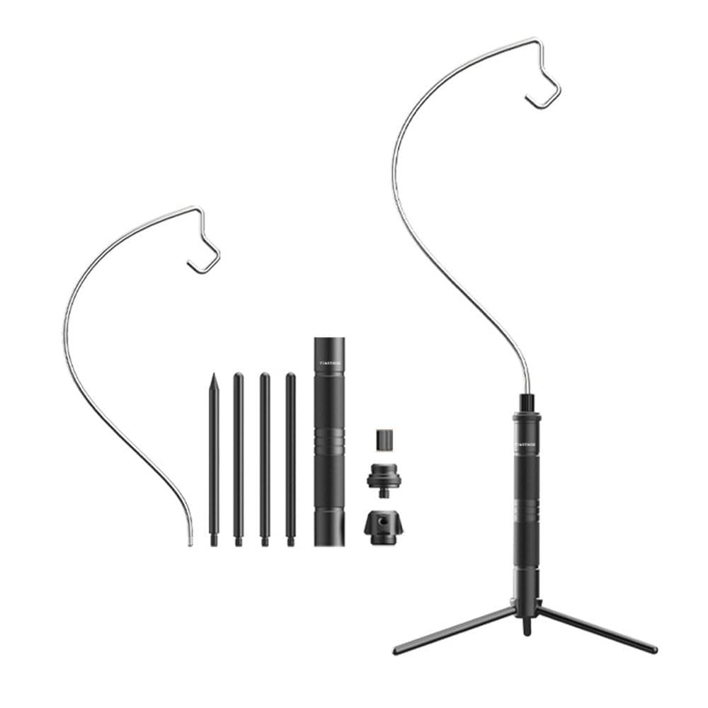 Lightweight Aluminum Alloy Light Holder Detachable Lamp Stand Outdoor Portable Easy To Build Lamp black