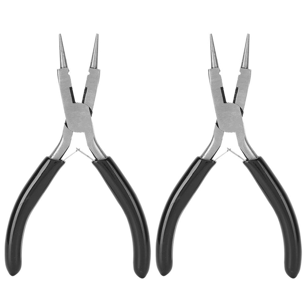 2Pcs Round Nose Pilers 4 in 1 Multifunction Hand Made Tool for Wire Wrapping Jewelry Watch Making