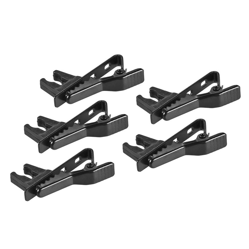 EY-J06A 5pcs 5mm Wired Lapel Mic Tie Clip 5 Pcs black