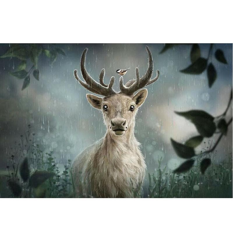 Diamond Painting Embroidery Handicrafts Deer and Bird DIY Diamond Embroidery Gift Diamond Wall Art 20X30CM