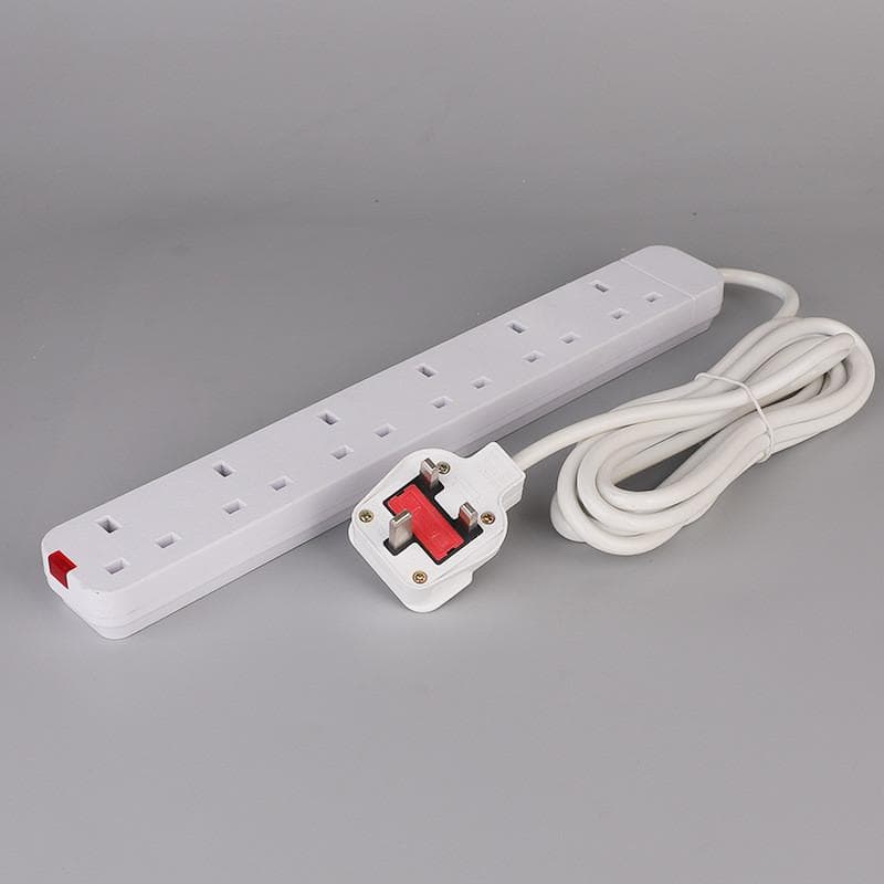 13a British Power Strip With 3 Meter Extension Cord And Multiple Outlets For Enhanced Convenience Six