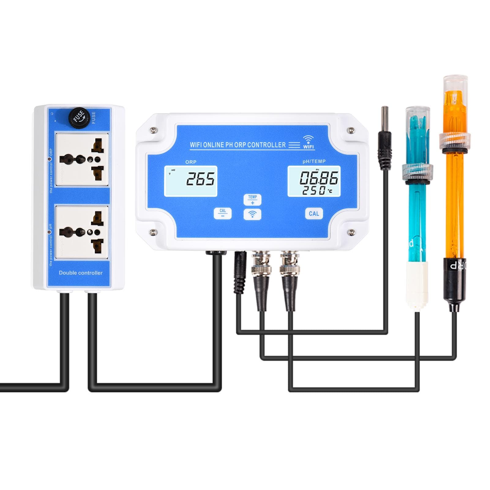 Wireless WiFi Online Control Detector Water Quality Detector Professional 3-in-1 pH/ORP/TEMP EU Plug