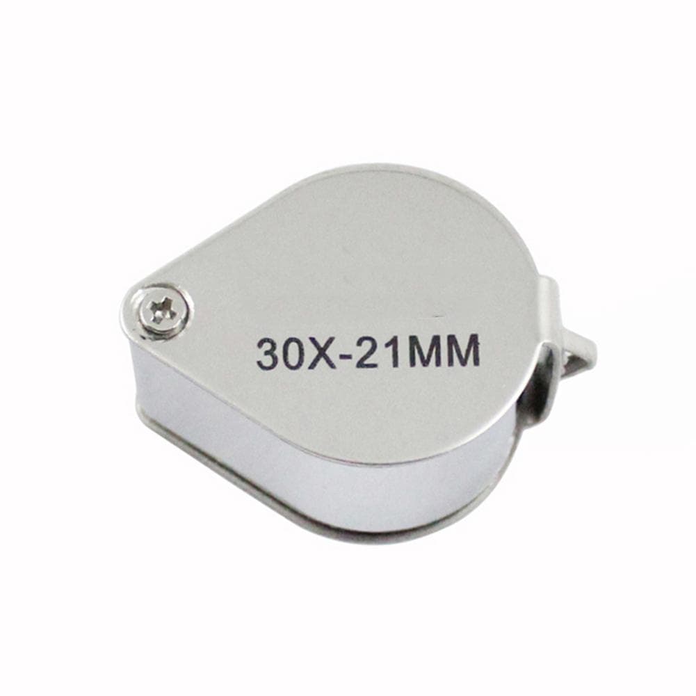 Pocket Jewelry Loupe 30x 21mm Jewelers Eye Magnifying Glass Magnifier for Jewelry Rocks Stamps