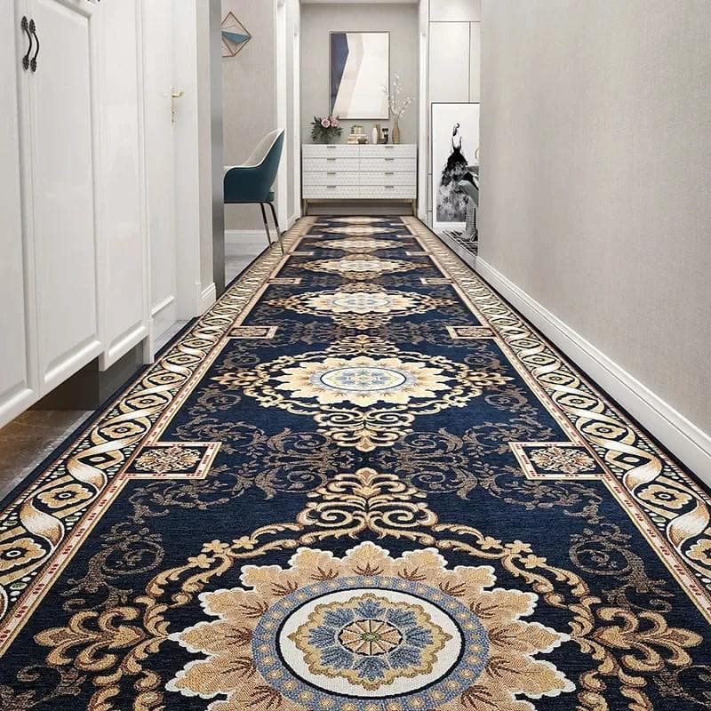 Custom Made Long Hallway Carpets European Stairs Corridor Carpet Wedding Hotel Carpet Area Rugs Runners Flower Non-slip Floor 50x180cm