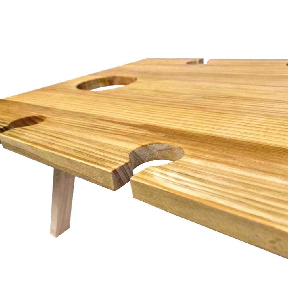 Outdoor Wine Picnic Table Folding Portable Picnic Table and Cheese Tray with Stable Food