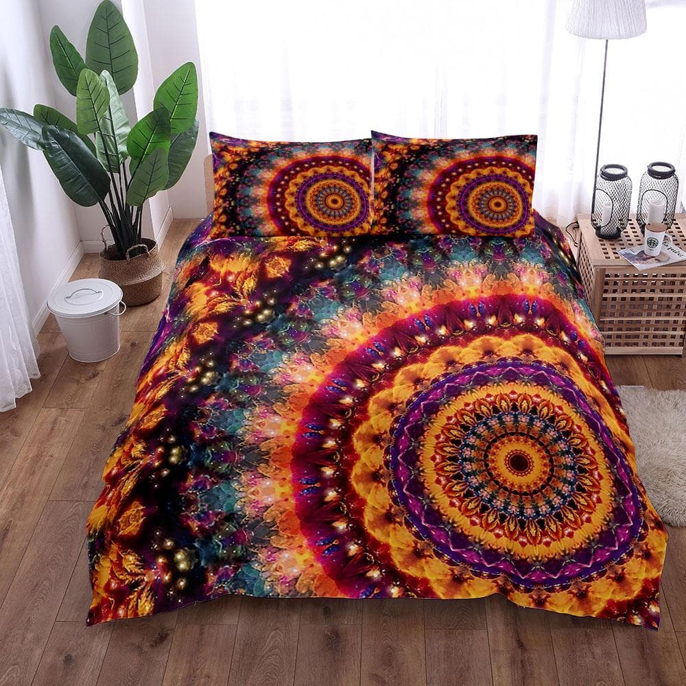 Baroque Mandala Vintage Mansion Duvet Cover Set King Queen Double Full Twin Single Size Boys Bed Linen Set 155x215cm 3pcs