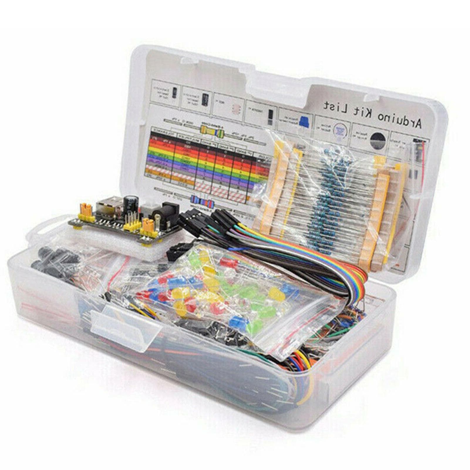 Electronic Components Kit 830 Connect Points Breadboard Cable Resistor Applicable For UNO R3 white