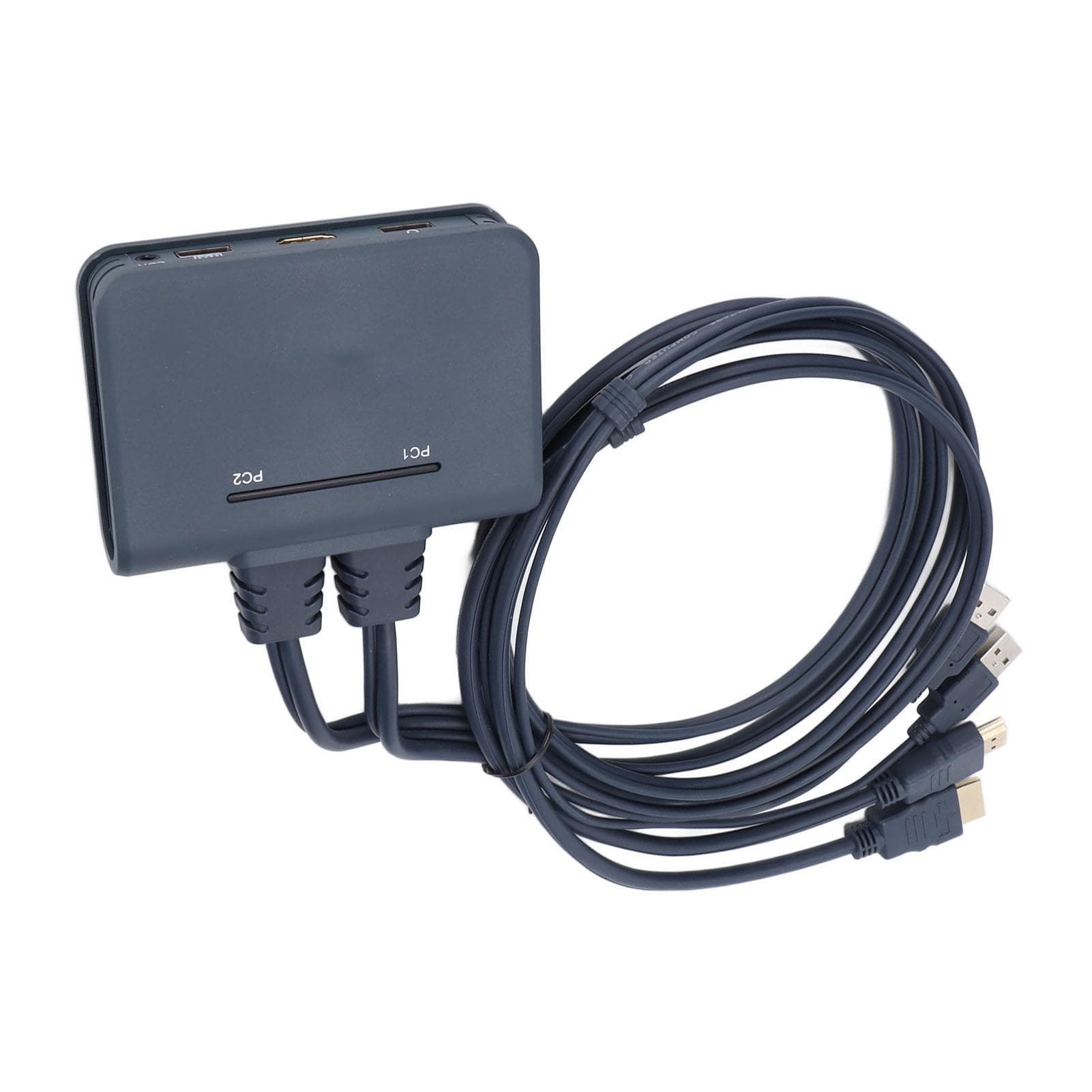 USB KVM Switch 2 Ports Wired HD Multimedia Interface KVM Switch for Home Entertainment Office21UHB