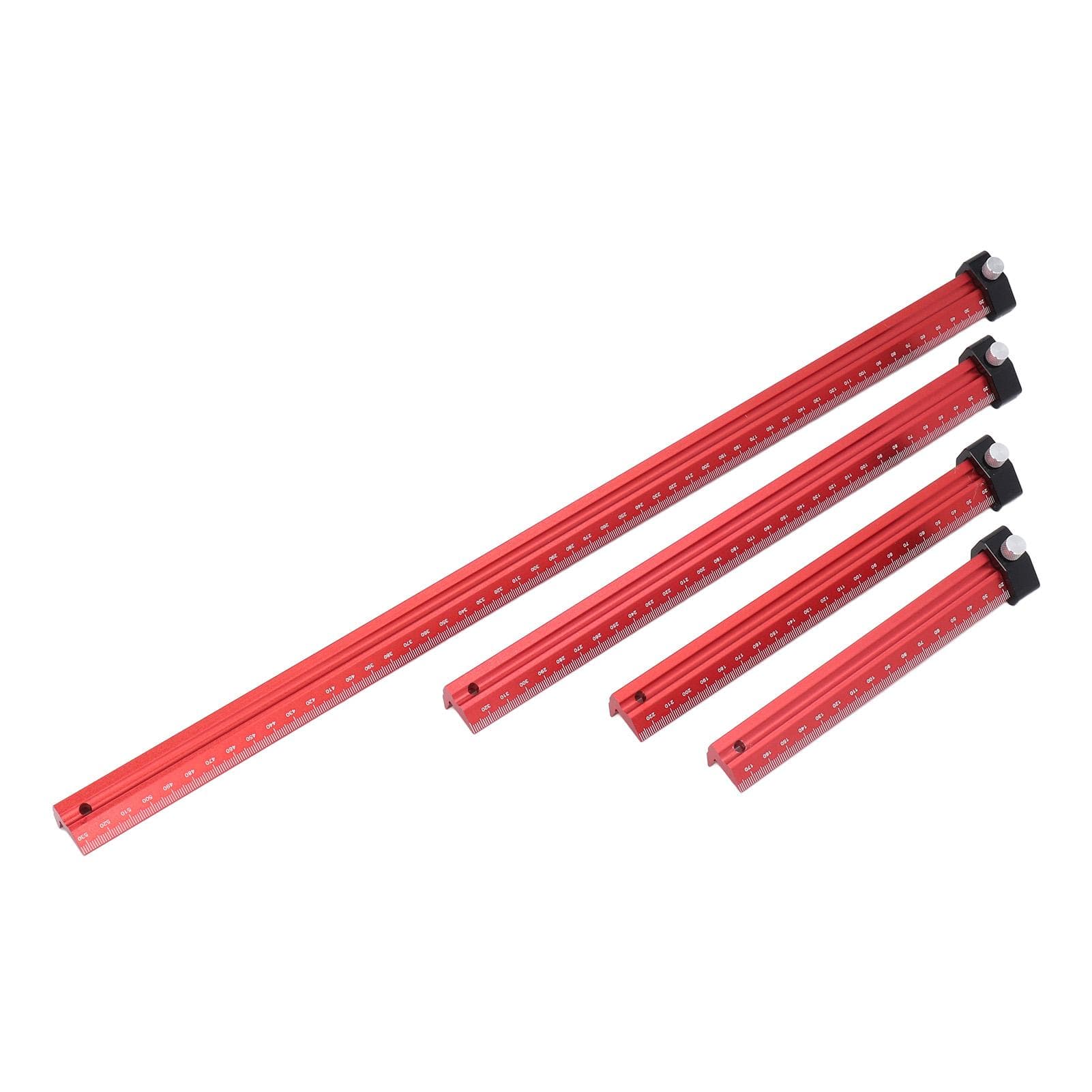 4Pcs V Shaped Straight Ruler 4 6 8 10in Double Sided Scale Woodworking Edge Ruler Corner Measuring
