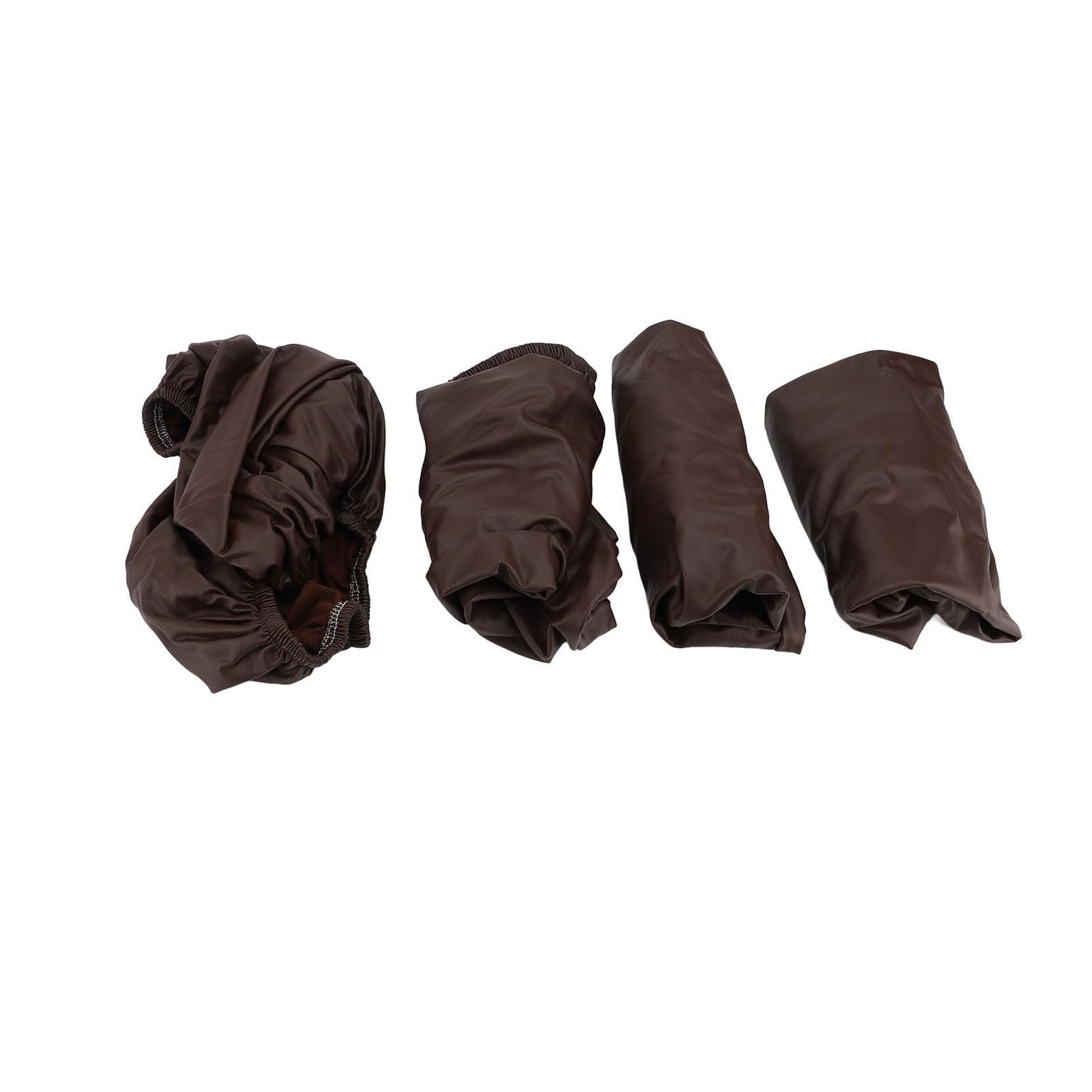 4pcs Chair Seat Cover PU Leather Water Resistant Anti Fouling Anti Slip Elastic Chair Seat coffee