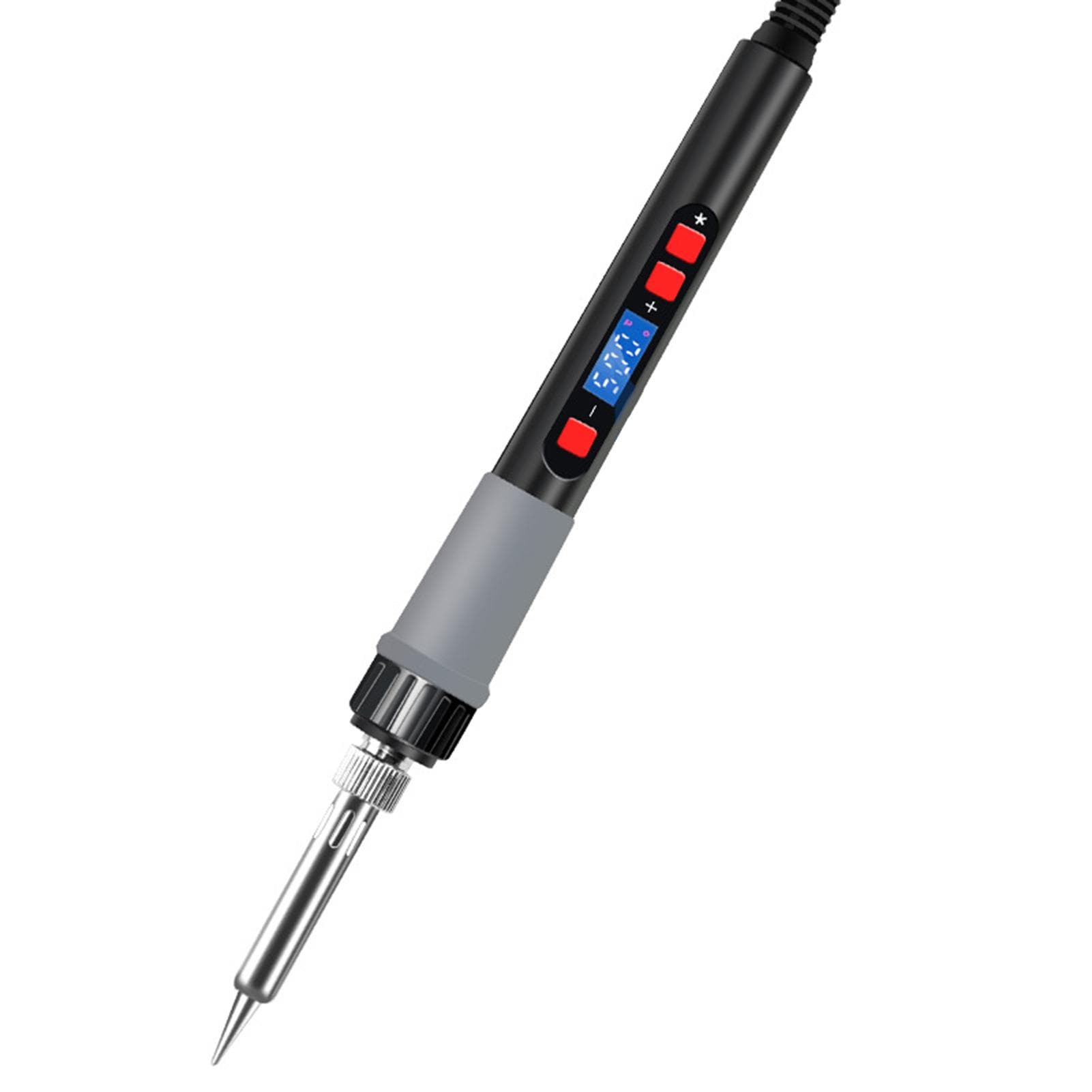 Digital Display Soldering Iron 80W 110V Adjustable Temperature Soldering Welding Iron EU Plug black