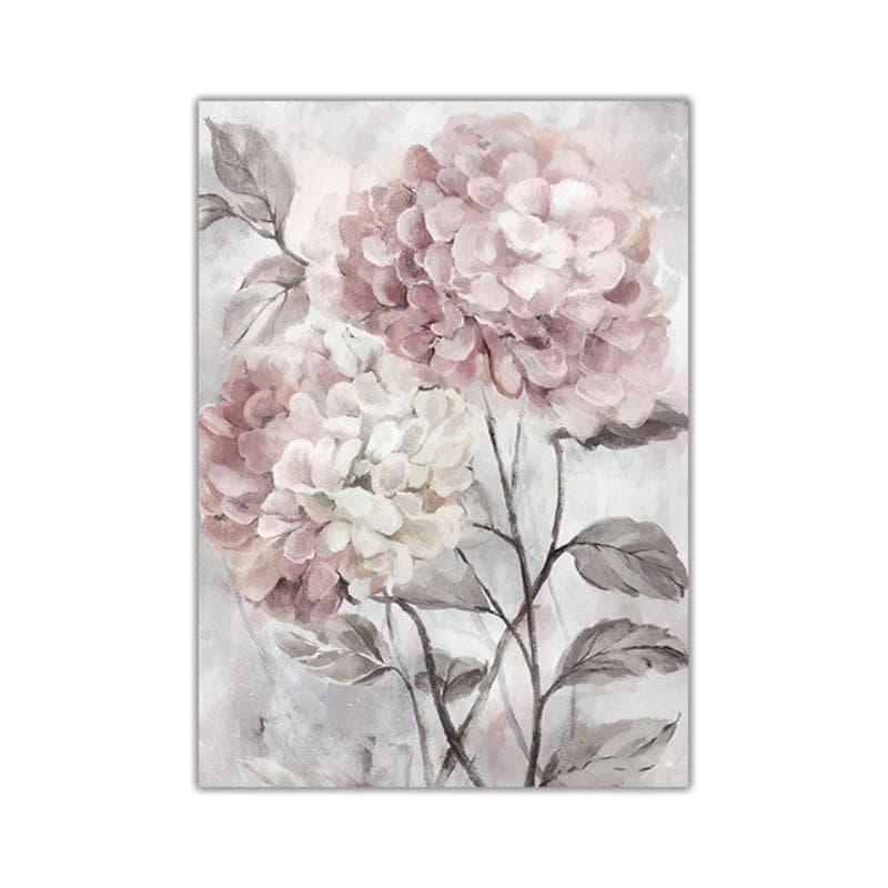 Nordic Pink Floral Canvas Painting Flower Posters and Prints Wall Art Pictures for Living Room Home Wall Decoration Cuadros 40X60cm Unframed bubble gum