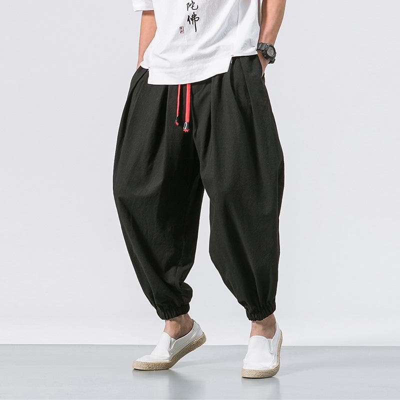 New Summer Men's Bloomers Casual Loose Trousers Men's Wide-leg Pants 5XL