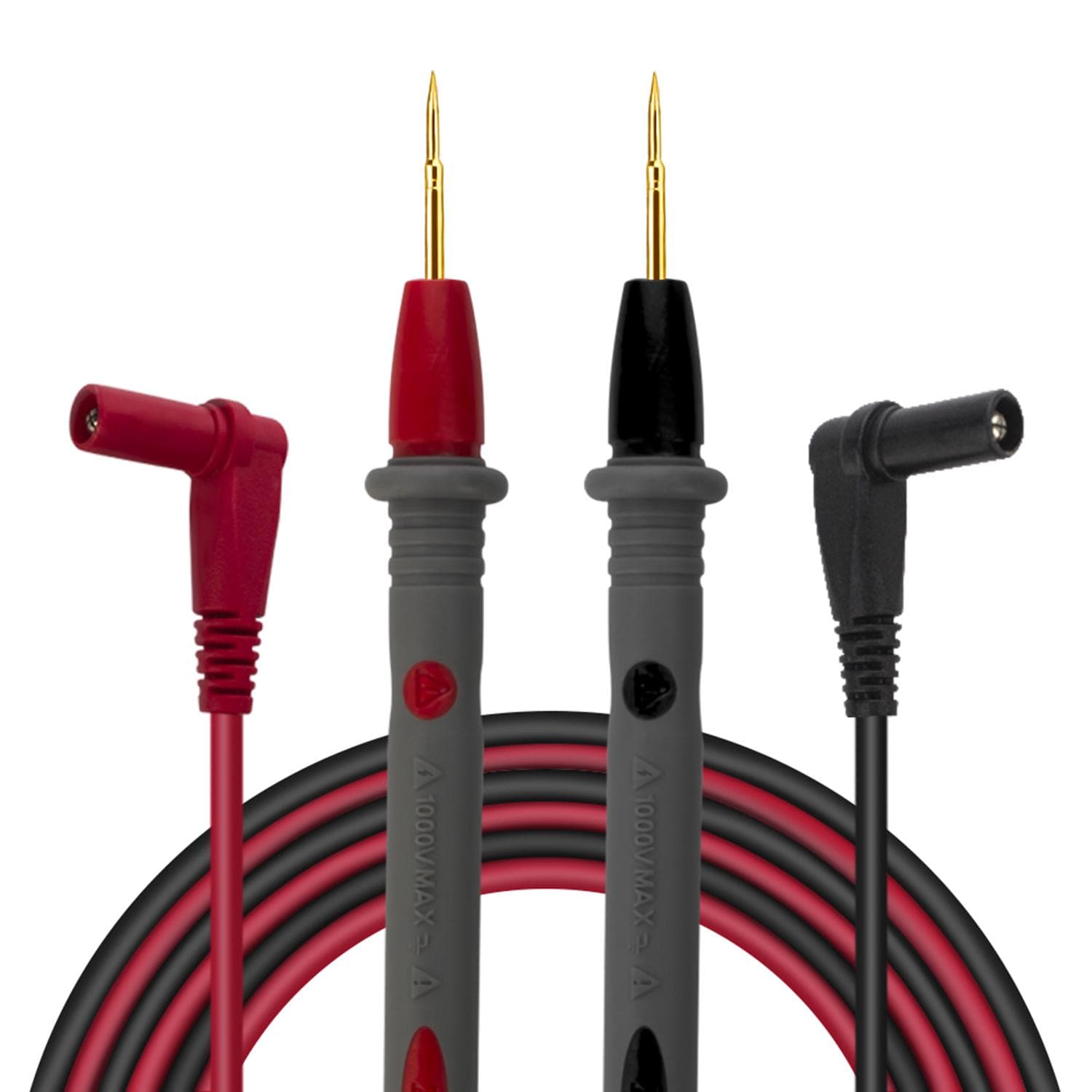 Electronic Test Leads Test Probes Multimeter Leads Gold Plated Super Sharp Silicone test line red black