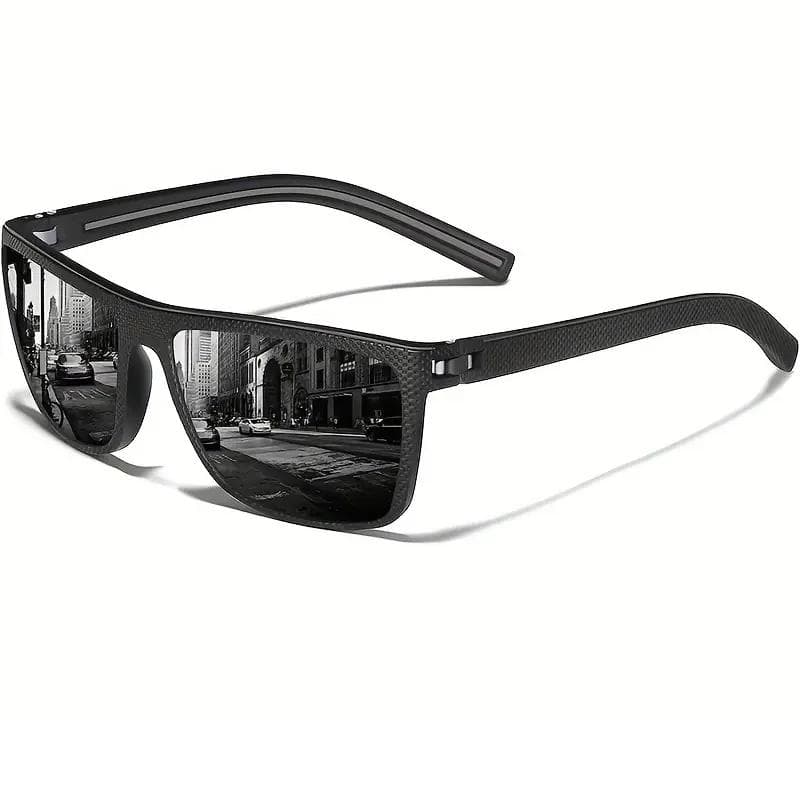 Square Polarized Sunglasses For Men And Women Lightweight Frame Sun Glasses With Uv Protection black gray