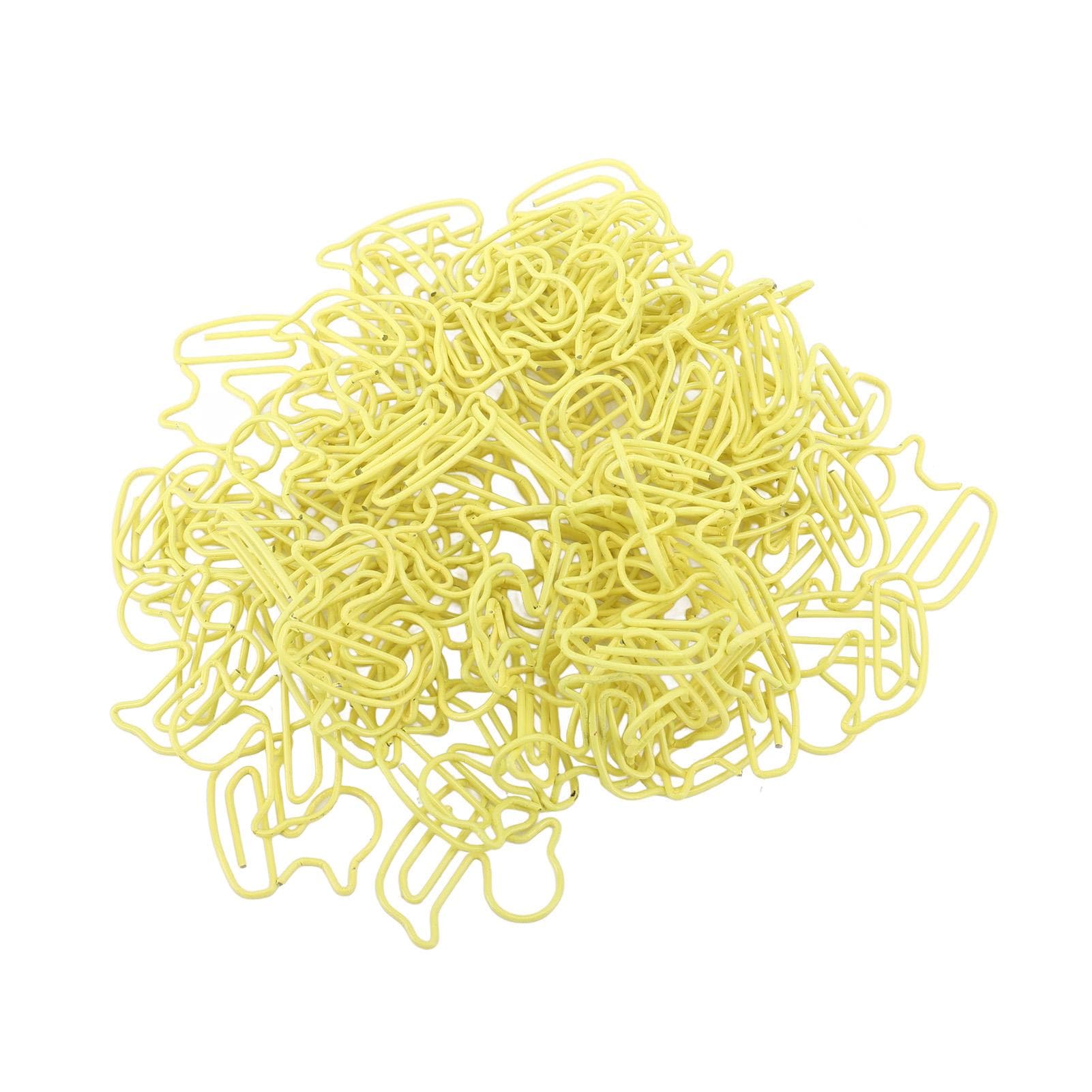 100pcs Paper Clips Cute Duck Shaped Decorative Metal Paperclips with Storage Box for School Office