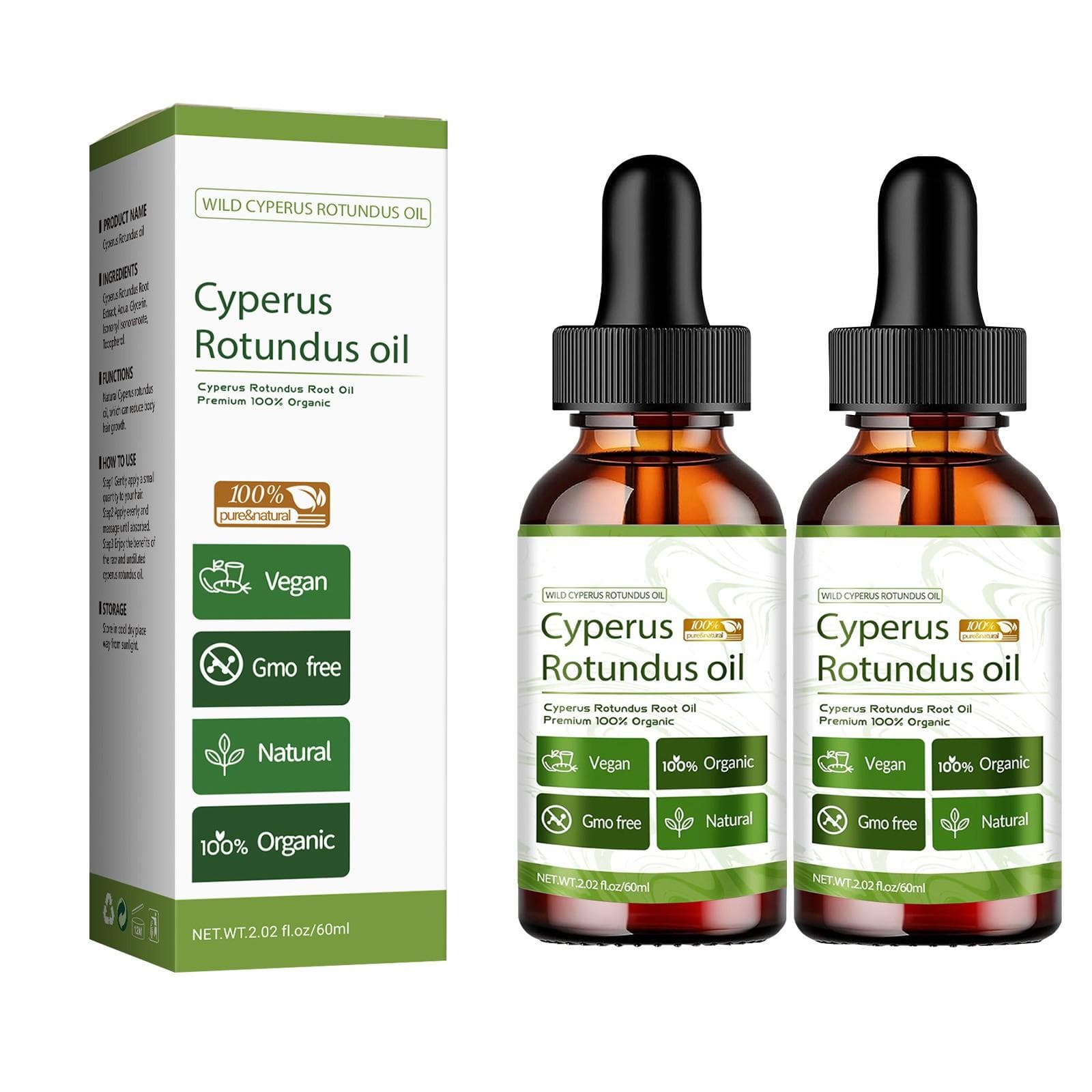 Cyperus Rotundus Oil For Hair Removal, Natural Cyprus Oil, Reduces Hair Growth, Soothes Skin, Ideal For Men & Women, 60ml One Size