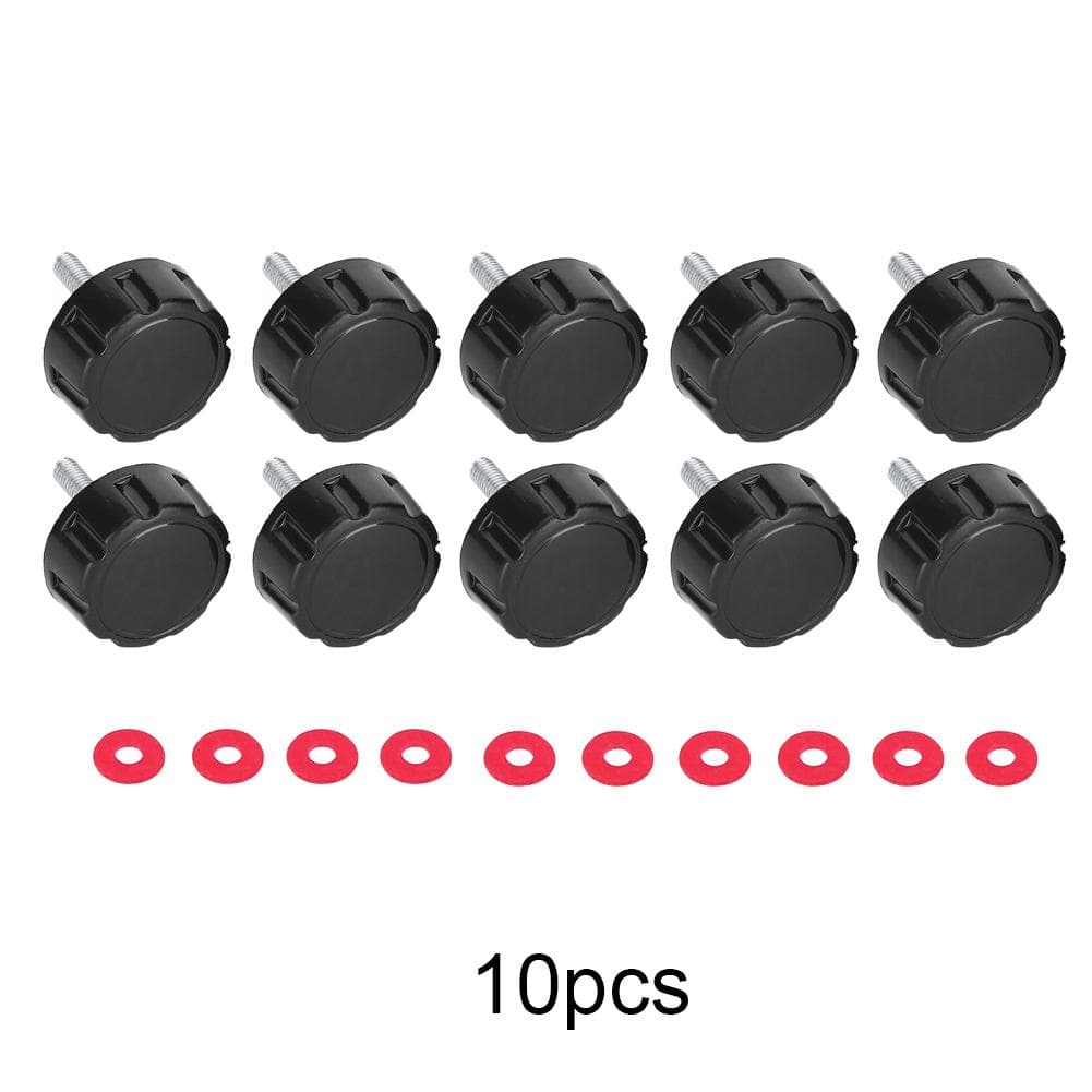 10 Pcs Practical Durable Screw Caps Covers with Gaskets for Fishing Spinning Reel Handle