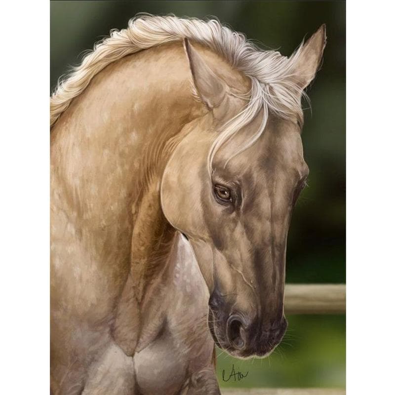 Horse Icon 5D DIY Diamond Painting Horse Pattern 3D Diamond Cross Stitch Animal Crystal Mosaic 40X50CM
