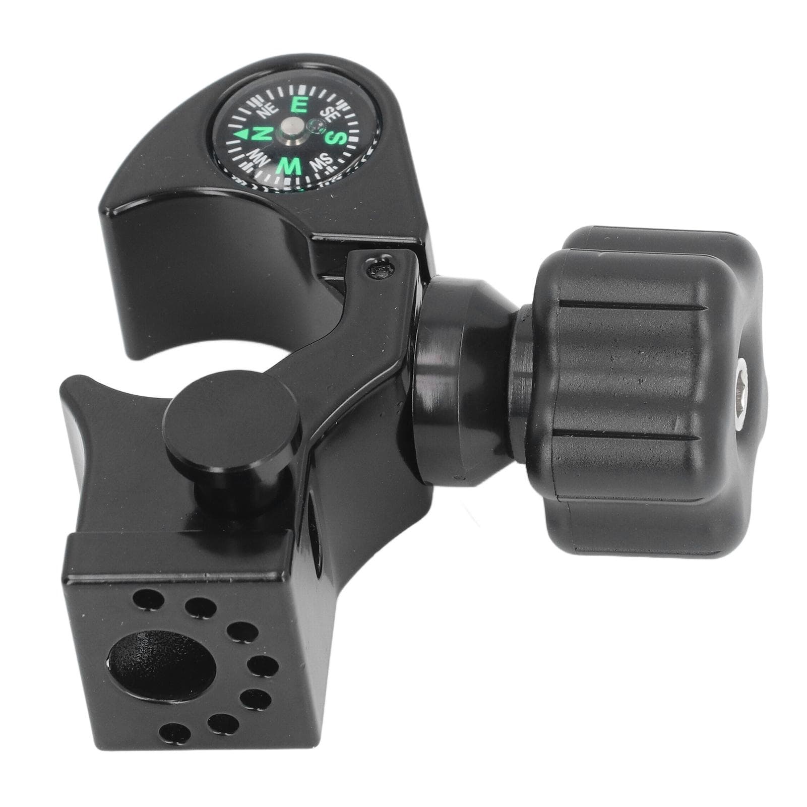 32mm Range Pole Cradle Bracket Aluminum Alloy Universal Portable Data Collector Cradle with Compass
