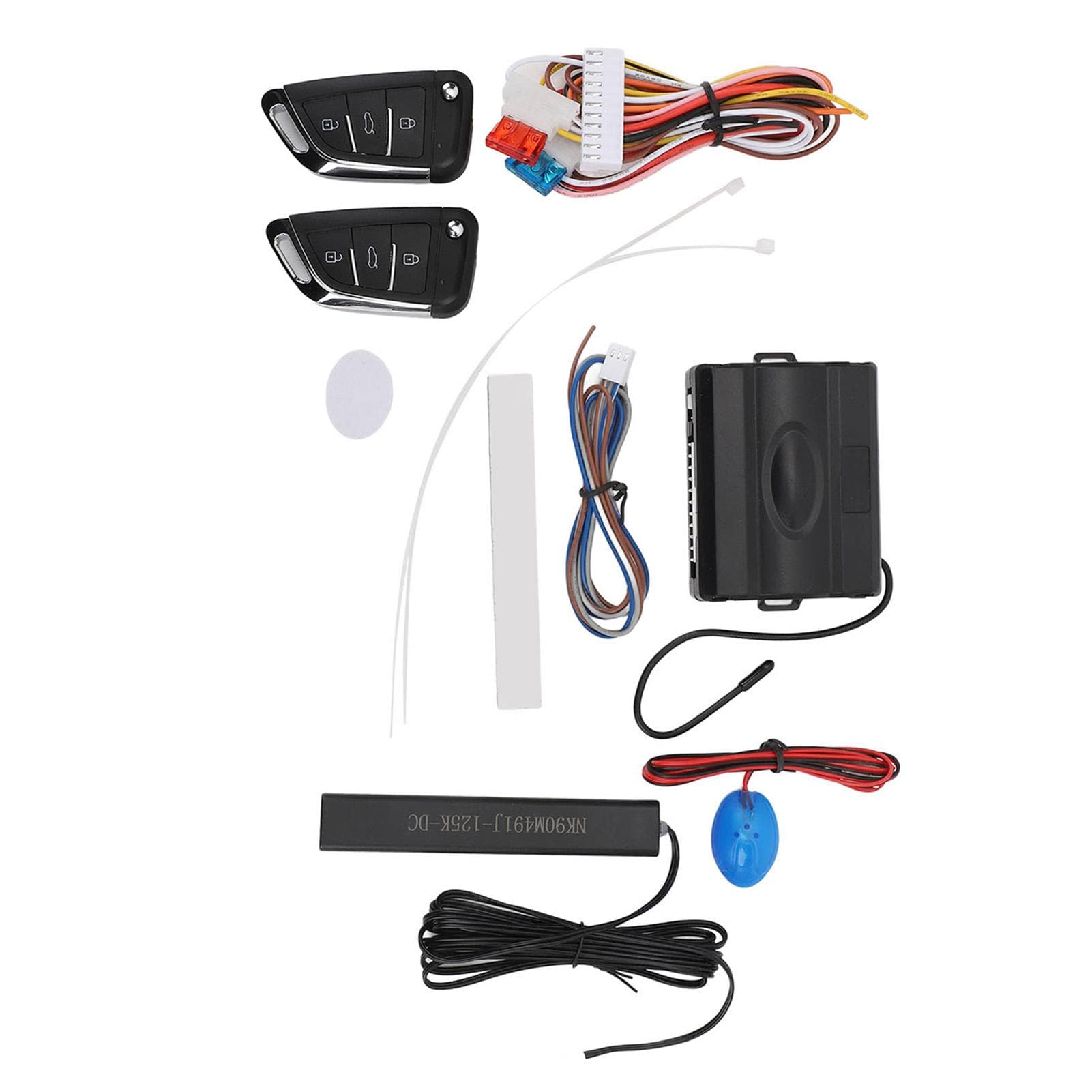Keyless Entry Car Alarm System Push Button Remote Start System Kit for Fuel Vehicle DC12V