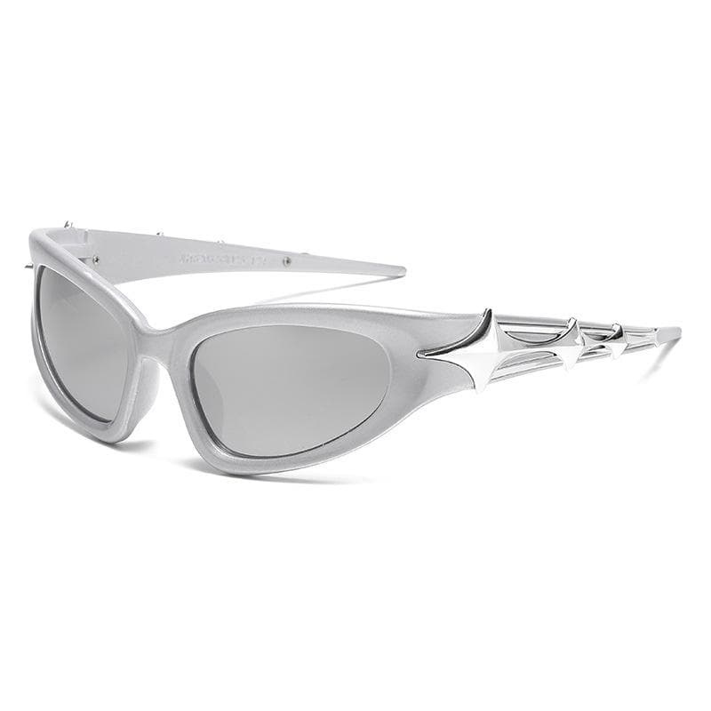 1PC Cyberpunk Cycling Mirror Sunglasses Y2K Millennial Spice Girls Street Photography Future Tech Fashion