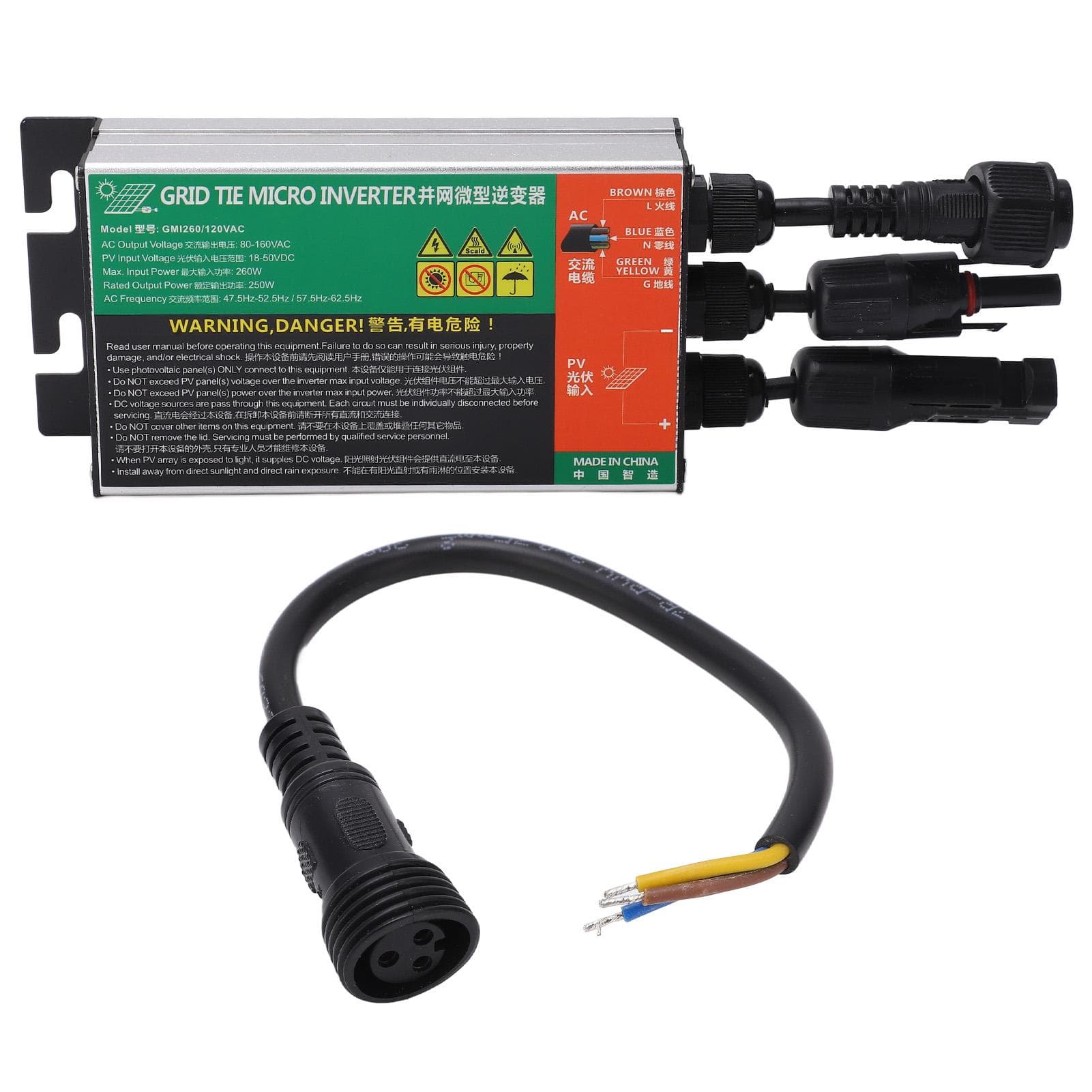 Solar Micro Inverter GMI PV IP55 Protection Safe Efficient Grid Tie Microinverter for Small Solar