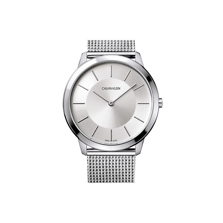 Calvin Klein Minimalist Series Watch Quartz Movement Stainless Steel Strap Silver Dial Men watches K3M21126 Silver Dial